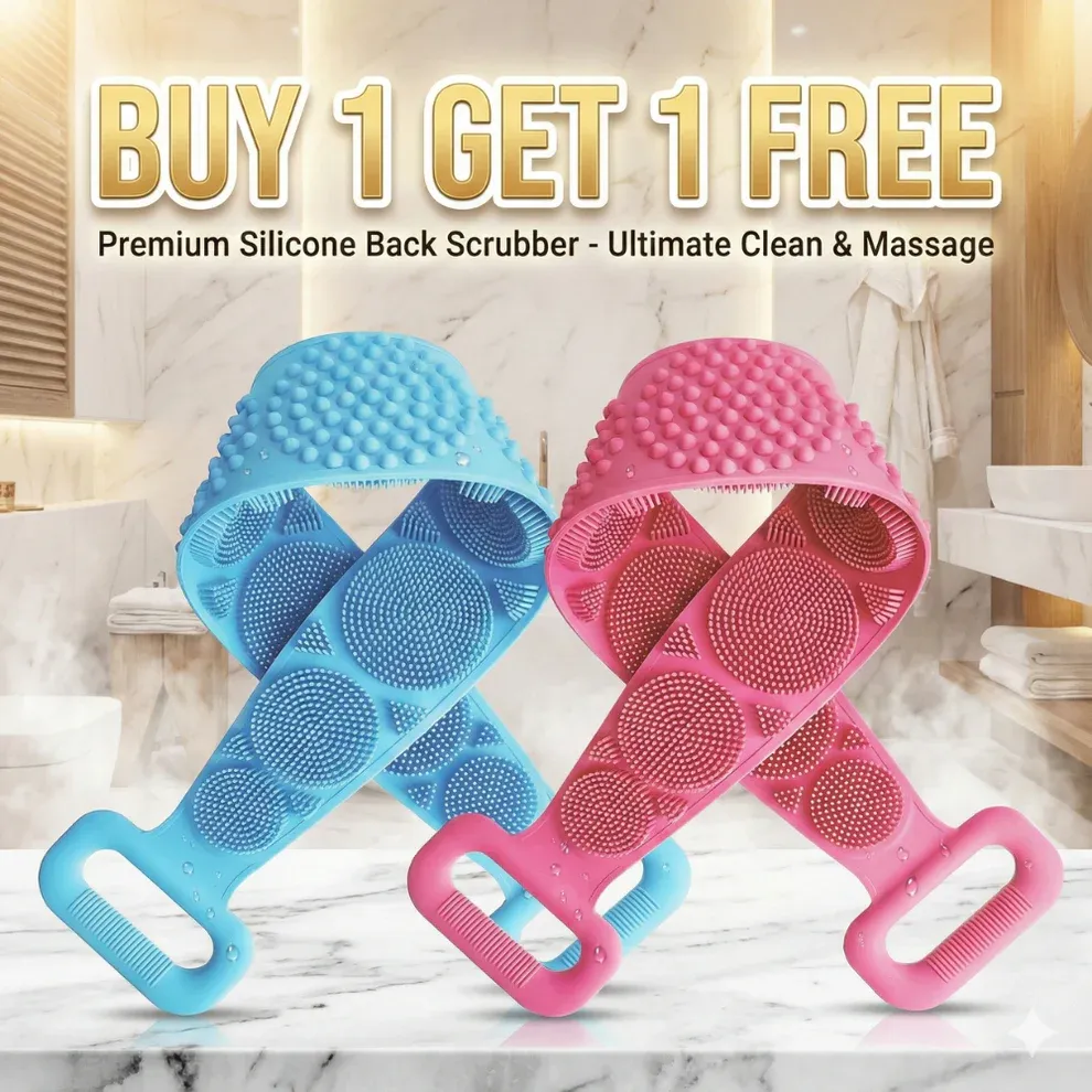Silicone Body Back Scrubber for Skin Deep Cleaning (BUY 1 GET 1 FREE)