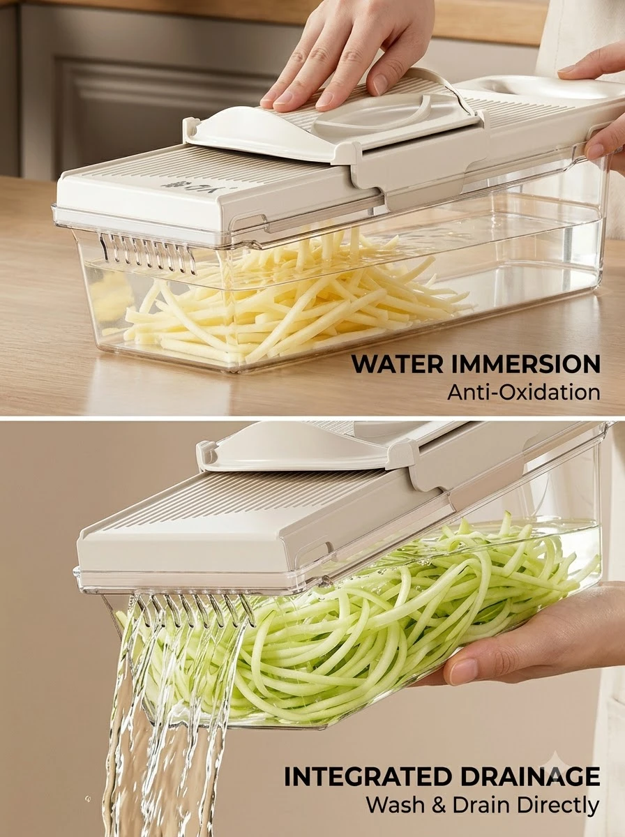 Water immersion anti-oxidation and integrated drainage wash and drain directly