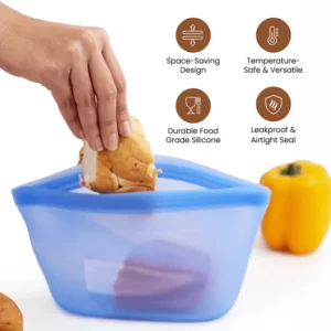 Reusable Foil Zip Lock Vacuum Food Storage Bag (Pack of 20).