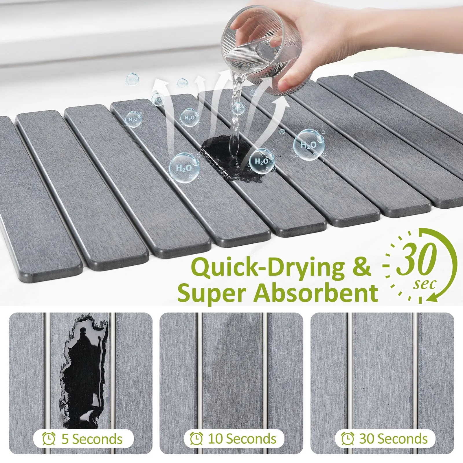 Silicone Dish Drying Mat for Kitchen - Image 3
