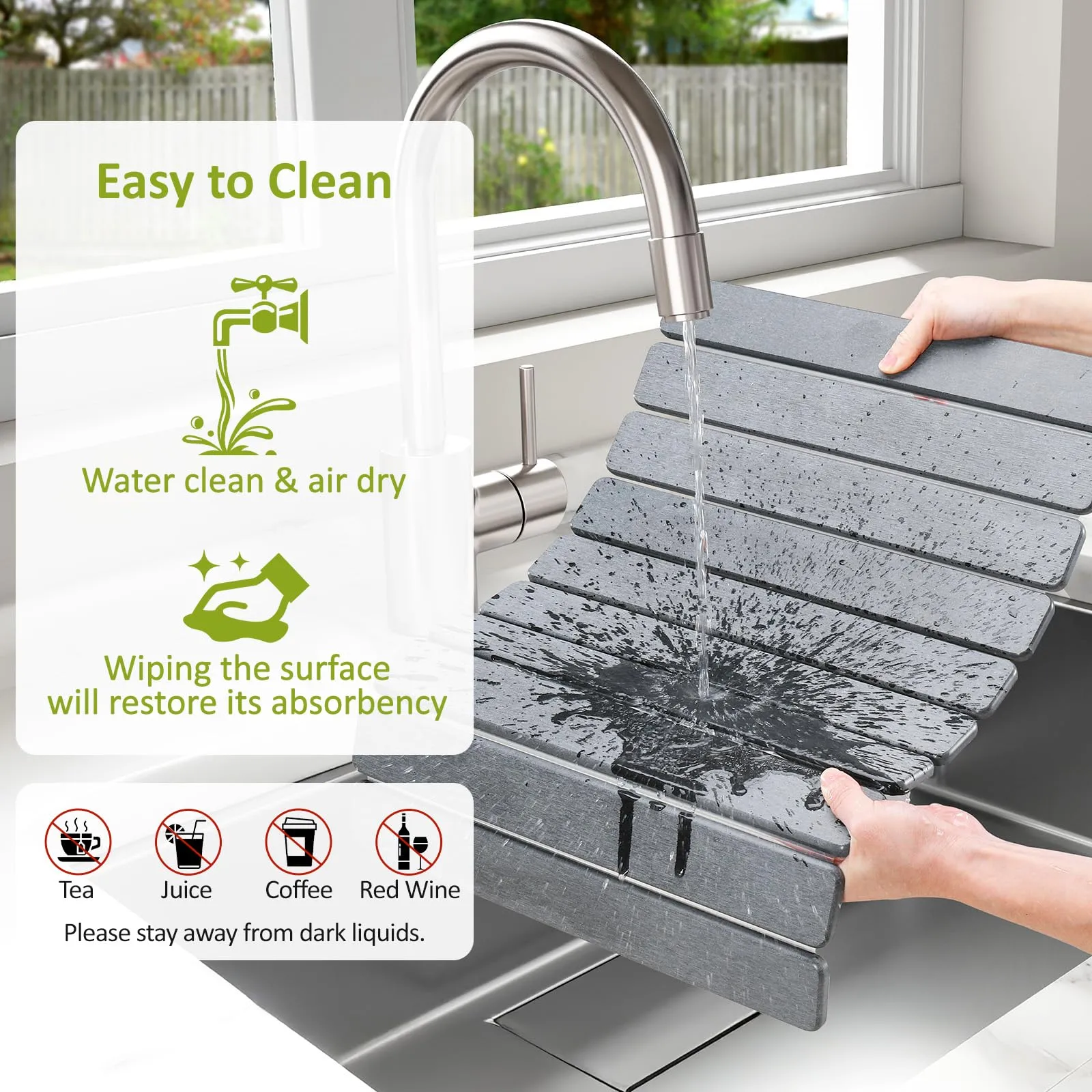 Silicone Dish Drying Mat for Kitchen - Image 5