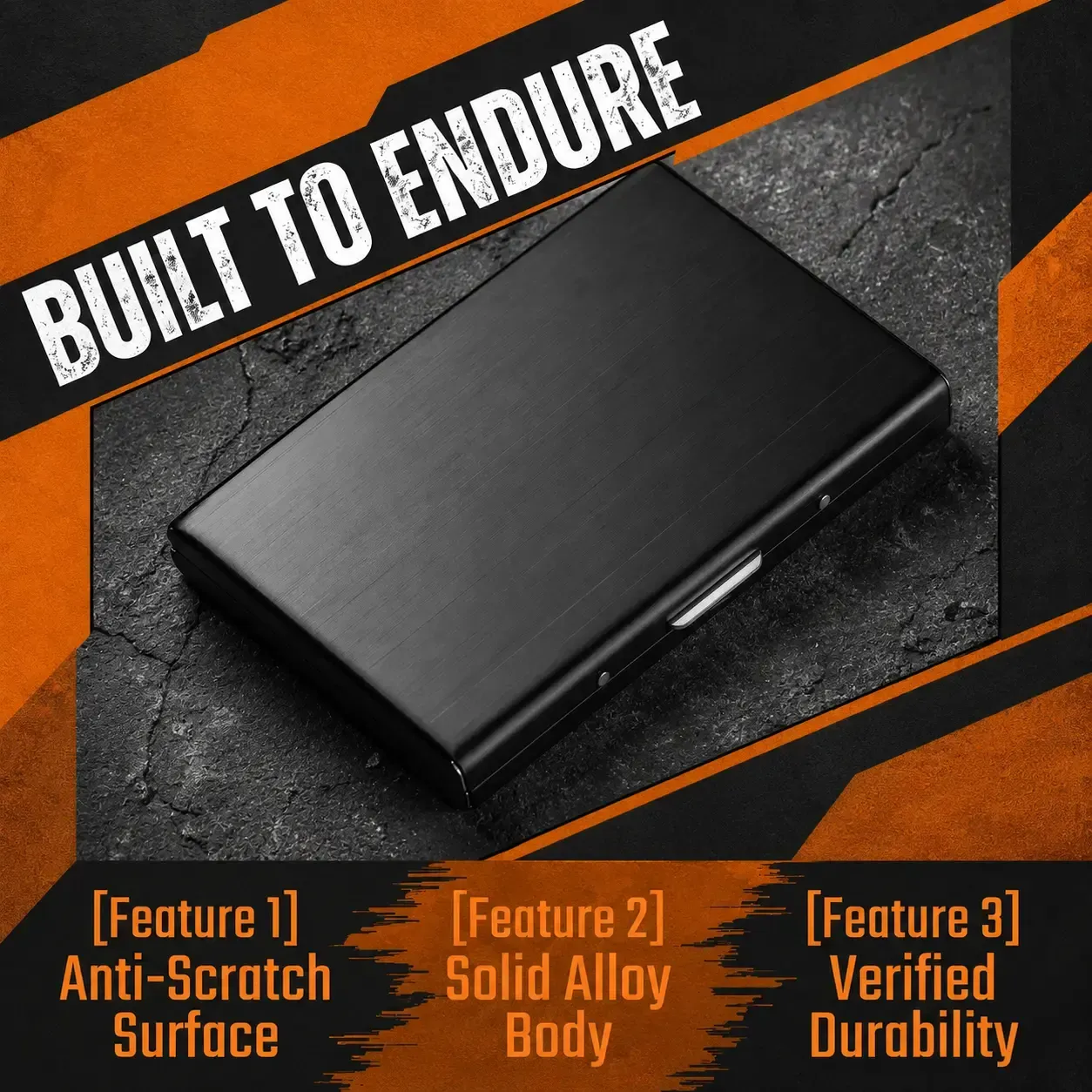 RFID Blocking Stainless Steel Card Holder, Slim Portable Anti-Theft Metal Credit Card Case - Image 3