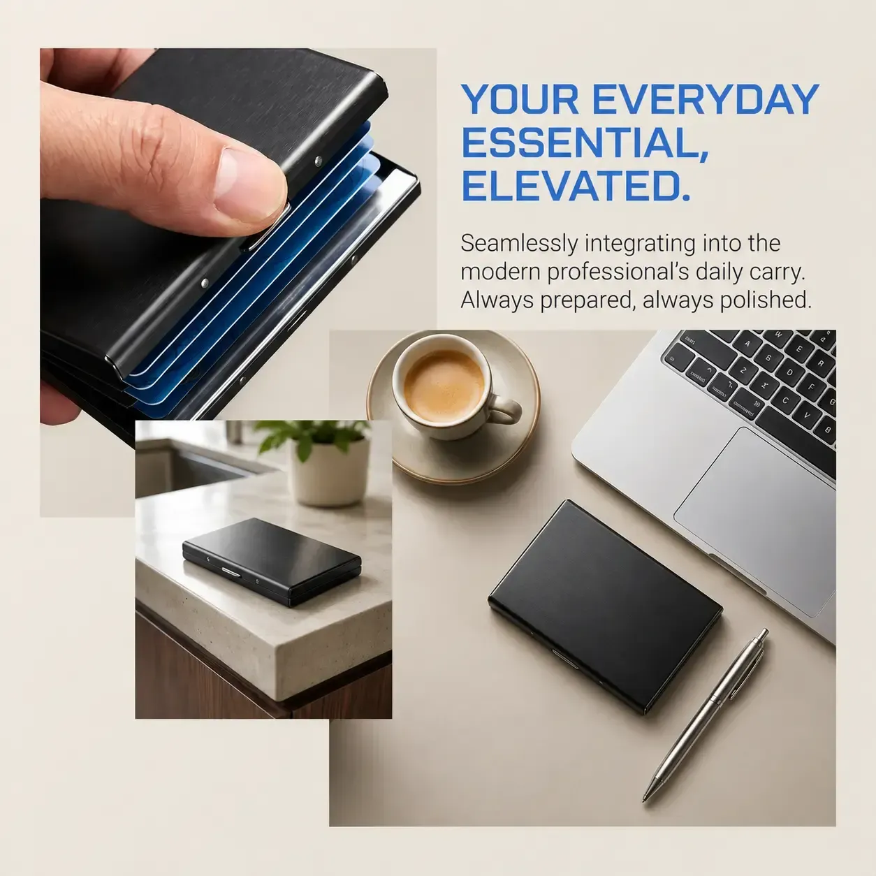 RFID Blocking Stainless Steel Card Holder, Slim Portable Anti-Theft Metal Credit Card Case - Image 4