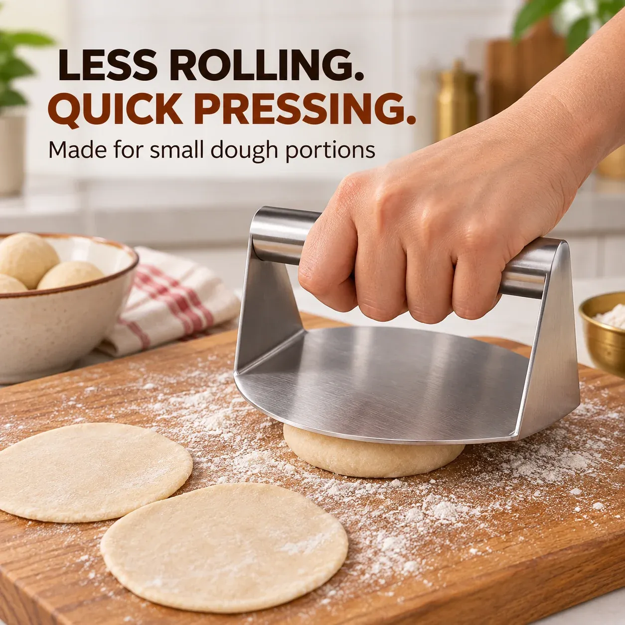 Stainless Steel Roti & Puri Dough Press (Buy 1 Get 1 Free) - Image 6